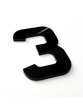 3 - 4D Number Plate Digit 3mm (Motorbike)