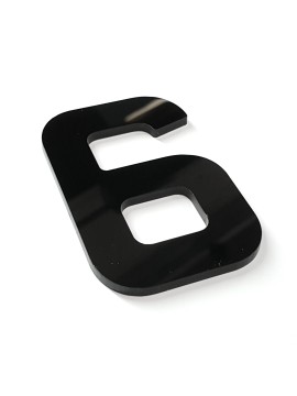 6 - 4D Number Plate Digit 3mm (Motorbike)