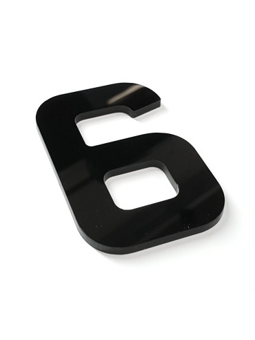 6 - 4D Number Plate Digit 3mm (Motorbike)