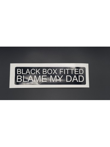 Black Box Sticker Blame Dad Black Box Sticker Blame Dad